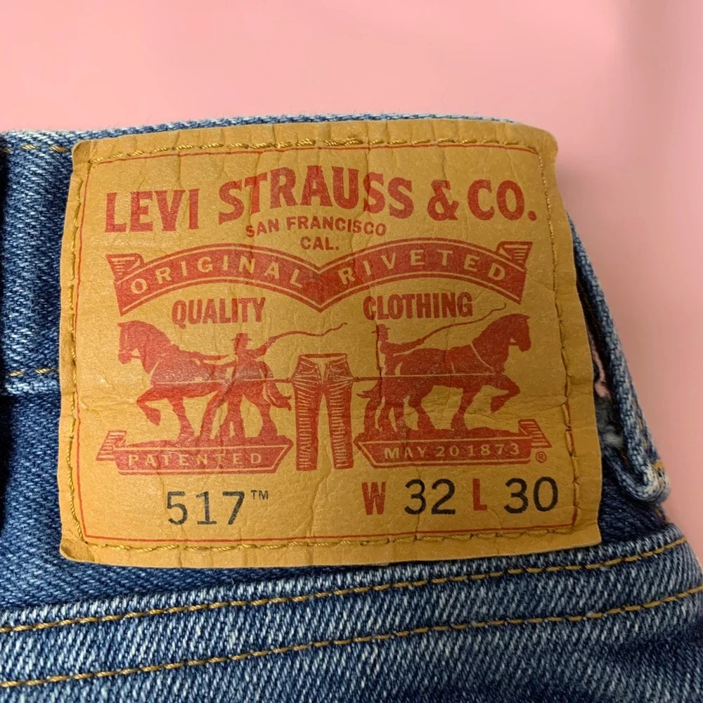Levi's 517 Bootcut Jeans Mens 32x30 Blue Medium Wash Excellent Western Denim